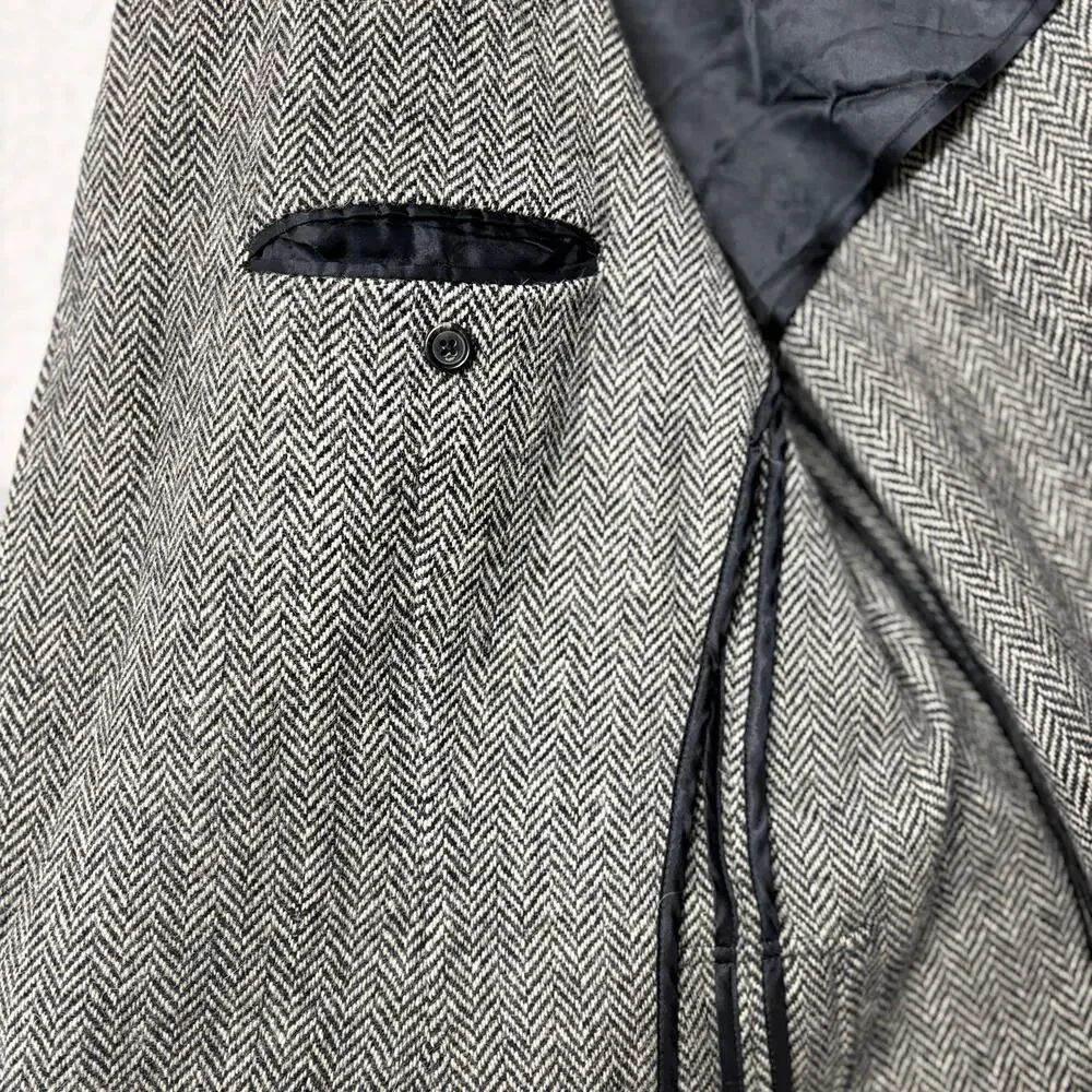 Vintage Polo Ralph Lauren Blazer 2XL Mens Gray Lambswool Alpaca Herringbone NWT